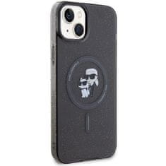 Karl Lagerfeld KARL LAGERFELD etui za IPHONE 15 KLHMP15SHGKCNOK (Glitter + MAG) black