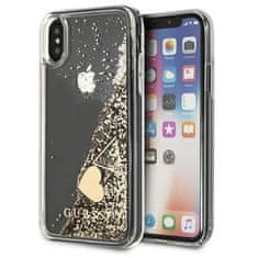 Guess GUESS etui za IPHONE X / XS GUOHCPXGLHFLGO (Charms 2 Liquid Glitter) zlato