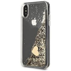 Guess GUESS etui za IPHONE X / XS GUOHCPXGLHFLGO (Charms 2 Liquid Glitter) zlato