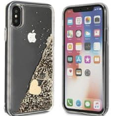 Guess GUESS etui za IPHONE X / XS GUOHCPXGLHFLGO (Charms 2 Liquid Glitter) zlato