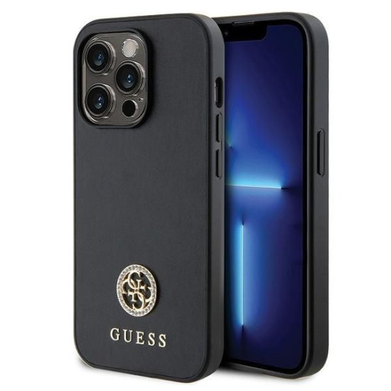 Guess GUESS etui za IPHONE 15 Pro GUHCP15LPS4DGPK (Strass Metal Logo) black