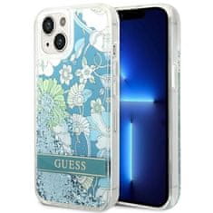 Guess GUESS etui za IPHONE 13 / 14 / 15 GUHCP14SLFLSN (Flower Liquid Glitter), zelen