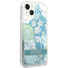 Guess GUESS etui za IPHONE 13 / 14 / 15 GUHCP14SLFLSN (Flower Liquid Glitter), zelen