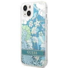 Guess GUESS etui za IPHONE 13 / 14 / 15 GUHCP14SLFLSN (Flower Liquid Glitter), zelen