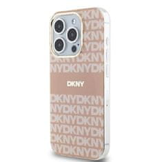 DKNY DKNY etui za IPHONE 13 Pro Max, združljiv z MagSafe DKHMP13XHRHSEP (DKNY HC MagSafe PC TPU Repeat Texture Pattern W/ Stripe) roza