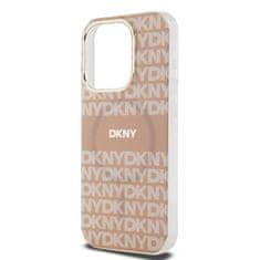 DKNY DKNY etui za IPHONE 13 Pro Max, združljiv z MagSafe DKHMP13XHRHSEP (DKNY HC MagSafe PC TPU Repeat Texture Pattern W/ Stripe) roza