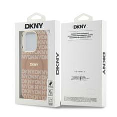 DKNY DKNY etui za IPHONE 13 Pro Max, združljiv z MagSafe DKHMP13XHRHSEP (DKNY HC MagSafe PC TPU Repeat Texture Pattern W/ Stripe) roza