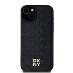 DKNY DKNY etui za IPHONE 15 združljiv z MagSafe DKHMP15SPSHRPSK (DKNY HC MagSafe Pu Repeat Pattern W/Stack Logo) black