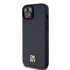 DKNY DKNY etui za IPHONE 15 združljiv z MagSafe DKHMP15SPSHRPSK (DKNY HC MagSafe Pu Repeat Pattern W/Stack Logo) black