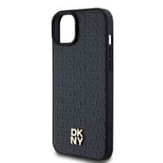 DKNY DKNY etui za IPHONE 15 združljiv z MagSafe DKHMP15SPSHRPSK (DKNY HC MagSafe Pu Repeat Pattern W/Stack Logo) black