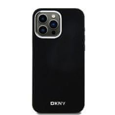 DKNY DKNY etui za IPHONE 15 Pro Max, združljiv z MagSafe DKHMP15XSMCHLK (DKNY HC MagSafe Silicone W/Horizontal Metal Logo) black