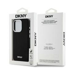 DKNY DKNY etui za IPHONE 15 Pro združljiv z MagSafe DKHMP15LSMCHLK (DKNY HC MagSafe Silicone W/Horizontal Metal Logo) black