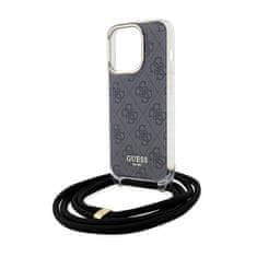 Guess GUESS etui za IPHONE 15 Pro Max GUHCP15XHC4SEK (Crossbody Cord 4G Print) črn