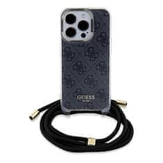 Guess GUESS etui za IPHONE 15 Pro Max GUHCP15XHC4SEK (Crossbody Cord 4G Print) črn