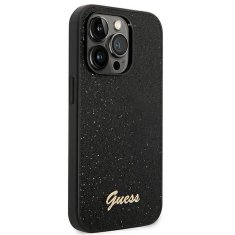 Guess GUESS etui za IPHONE 14 Pro GUHCP14LHGGSHK (Glitter Flakes Script Metal Logo) black