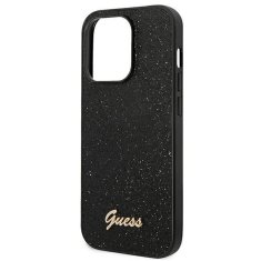 Guess GUESS etui za IPHONE 14 Pro GUHCP14LHGGSHK (Glitter Flakes Script Metal Logo) black