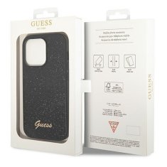 Guess GUESS etui za IPHONE 14 Pro GUHCP14LHGGSHK (Glitter Flakes Script Metal Logo) black