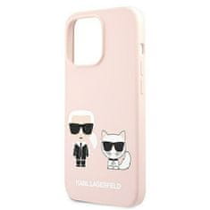 Karl Lagerfeld KARL LAGERFELD etui za IPHONE 13 Pro Max KLHMP13XSSKCI (Ikonik Karl and Choupette + MAG) svetlo roza