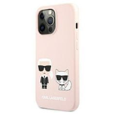 Karl Lagerfeld KARL LAGERFELD etui za IPHONE 13 Pro Max KLHMP13XSSKCI (Ikonik Karl and Choupette + MAG) svetlo roza