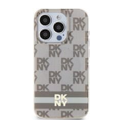 DKNY DKNY etui za IPHONE 13 Pro, združljiv z MagSafe DKHMP13LHCPTSE (DKNY HC MagSafe PC TPU Checkered Pattern W/Printed Stripes) beige