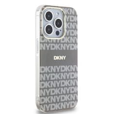 DKNY DKNY etui za IPHONE 15 Pro Max, združljiv z MagSafe DKHMP15XHRHSEE (DKNY HC MagSafe PC TPU Repeat Texture Pattern W/ Stripe) beige