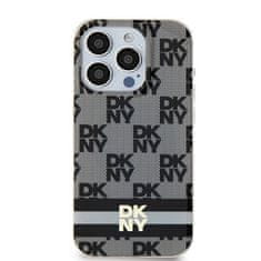 DKNY DKNY etui za IPHONE 11, združljiv z MagSafe DKHMN61HCPTSK (DKNY HC MagSafe PC TPU Checkered Pattern W/Printed Stripes) črn