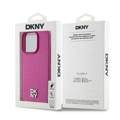 DKNY DKNY etui za IPHONE 15 Pro, združljiv z MagSafe DKHMP15LPSHRPSP (DKNY HC MagSafe Pu Repeat Pattern W/Stack Logo) roza