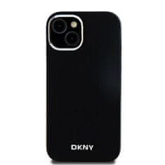 DKNY DKNY etui za IPHONE 15 združljiv z MagSafe DKHMP15SSMCHLK (DKNY HC MagSafe Silicone W/Horizontal Metal Logo) black