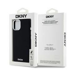 DKNY DKNY etui za IPHONE 15 združljiv z MagSafe DKHMP15SSMCHLK (DKNY HC MagSafe Silicone W/Horizontal Metal Logo) black