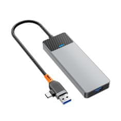 WiWU WiWU - HUB A431C 4v1 USB A/C vtič v USB3.0x3+USB-Cx1