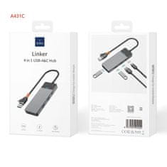 WiWU WiWU - HUB A431C 4v1 USB A/C vtič v USB3.0x3+USB-Cx1