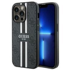 Guess GUESS etui za IPHONE 15 Pro združljiv z MagSafe GUHMP15LP4RPSK (4G Printed Stripes) črn