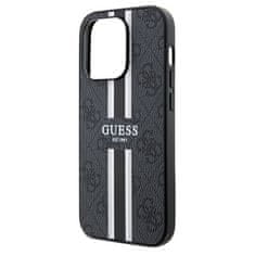 Guess GUESS etui za IPHONE 15 Pro združljiv z MagSafe GUHMP15LP4RPSK (4G Printed Stripes) črn