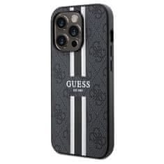 Guess GUESS etui za IPHONE 15 Pro združljiv z MagSafe GUHMP15LP4RPSK (4G Printed Stripes) črn