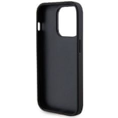 Guess GUESS etui za IPHONE 15 Pro GUHCP15LPSP4LGK (usnjeni perforirani 4G bleščeči logotip) črn