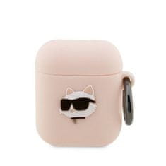 Karl Lagerfeld KARL LAGERFELD etui za APPLE Airpods 1 / 2 KLA2RUNCHP (3D Sil NFT Choupette) roza