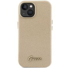 Guess GUESS etui za IPHONE 13 / 14 / 15 GUHCP15SPGMCSD (Glitter Glossy Script) Gold