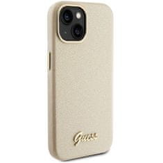 Guess GUESS etui za IPHONE 13 / 14 / 15 GUHCP15SPGMCSD (Glitter Glossy Script) Gold