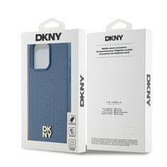 DKNY DKNY etui za IPHONE 15 Pro Max združljiv z MagSafe DKHMP15XPSHRPSB (DKNY HC MagSafe Pu Repeat Pattern W/Stack Logo) modri