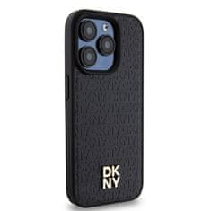 DKNY DKNY etui za IPHONE 15 Pro združljiv z MagSafe DKHMP15LPSHRPSK (DKNY HC MagSafe Pu Repeat Pattern W/Stack Logo) black