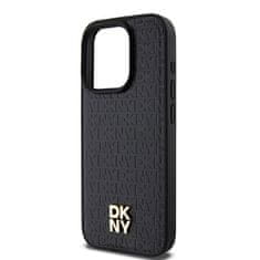 DKNY DKNY etui za IPHONE 15 Pro združljiv z MagSafe DKHMP15LPSHRPSK (DKNY HC MagSafe Pu Repeat Pattern W/Stack Logo) black