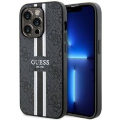 Guess GUESS etui za IPHONE 14 Pro združljiv z MagSafe GUHMP14LP4RPSK (4G Printed Stripes) črn