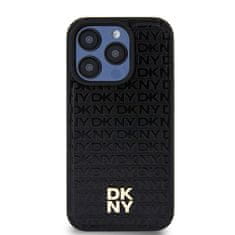 DKNY DKNY etui za IPHONE 15 Pro združljiv z MagSafe DKHMP15LPSHRPSK (DKNY HC MagSafe Pu Repeat Pattern W/Stack Logo) black