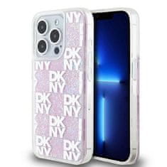 DKNY DKNY etui za IPHONE 15 Pro DKHCP15LLCPEPP (DKNY HC Liquid Glitters W/Checkered Pattern) roza