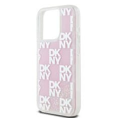 DKNY DKNY etui za IPHONE 15 Pro DKHCP15LLCPEPP (DKNY HC Liquid Glitters W/Checkered Pattern) roza