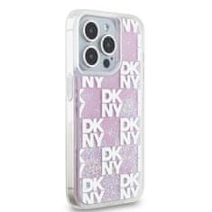 DKNY DKNY etui za IPHONE 15 Pro DKHCP15LLCPEPP (DKNY HC Liquid Glitters W/Checkered Pattern) roza