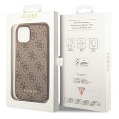 Guess GUESS etui za IPHONE 14 Plus GUHCP14MG4GFBR (4G Gold Logo) rjav