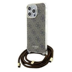 Guess GUESS etui za IPHONE 15 Pro Max GUHCP15XHC4SEW (Crossbody Cord 4G Print), rjav