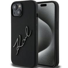 Karl Lagerfeld KARL LAGERFELD etui za IPHONE 15 KLHCP15SSKSBMCK (Silicone Karl Script Logo) black