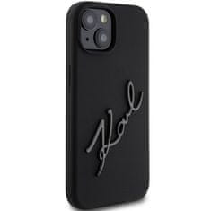 Karl Lagerfeld KARL LAGERFELD etui za IPHONE 15 KLHCP15SSKSBMCK (Silicone Karl Script Logo) black